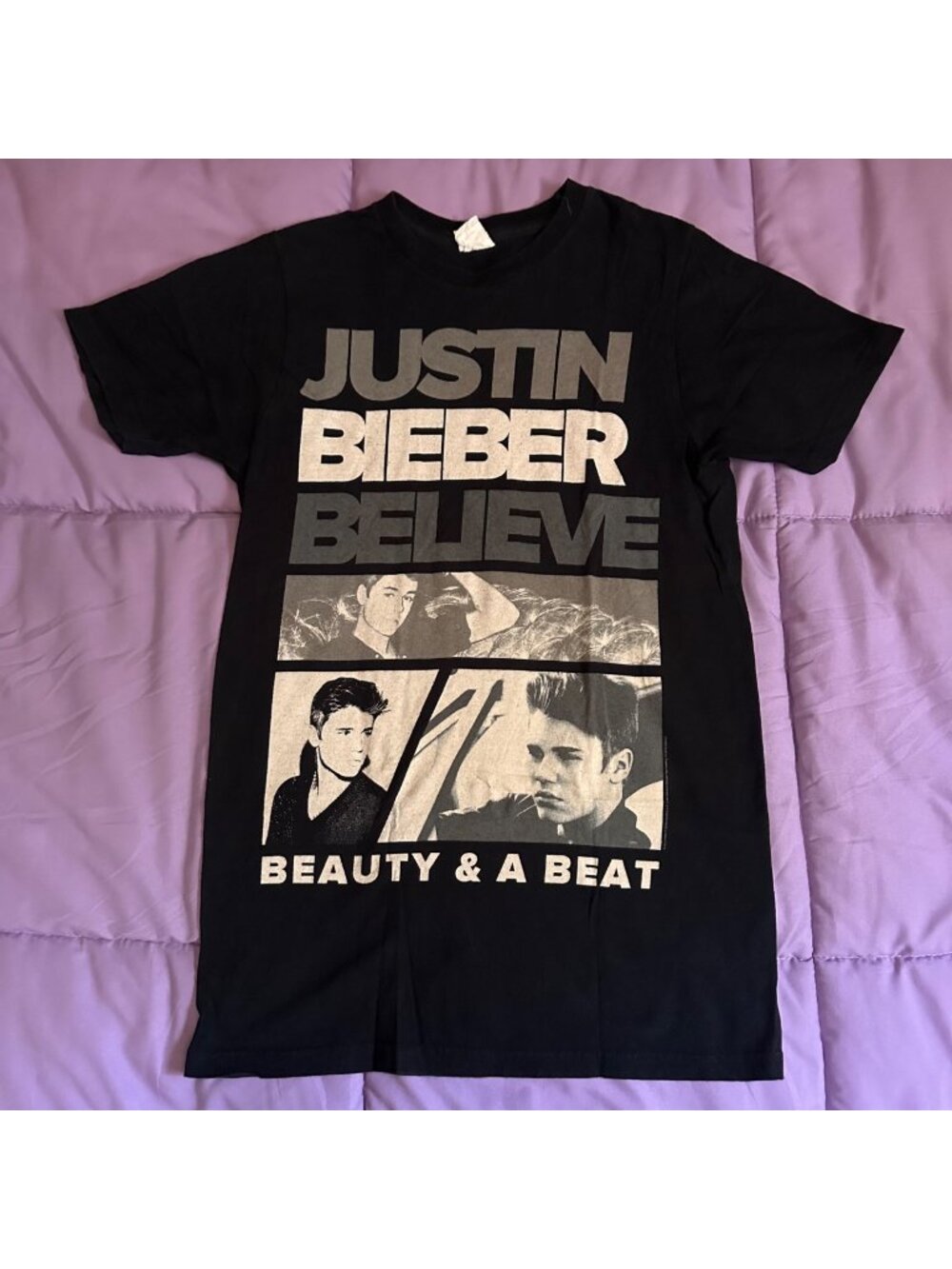 Justin Bieber Believe Tour 2012-2013 T-Shirt Beauty & A Beat Graphic Bay Island